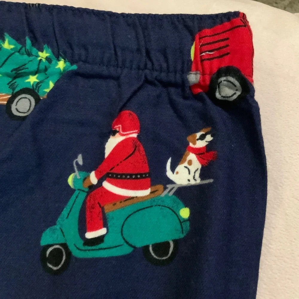 Old Navy Blue L 2 Dogs Driving Holiday gifts PJ Bottoms Cabincore Sleep Cozy